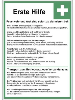 Produktbild von Dreifke® Schild Erste-Hilfe-Tafel, Kunststoff, 297x420 mm
