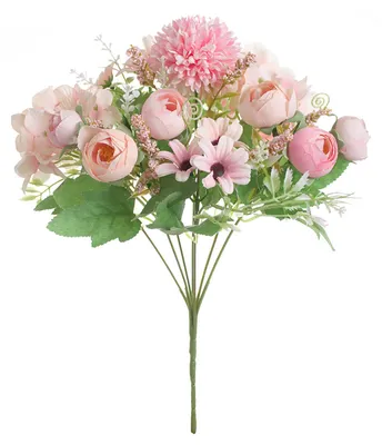 Produktbild von Künstliche Blume, exquisites, lebensechtes Seidentuch, Kunstseide, für Fotografie, Hochzeit, Zuhause, Geschäft, Dekoration, Rosa