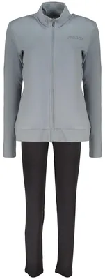 Image de Achetez une veste de survêtement bleue confortable et un pantalon de sport noir pour femme