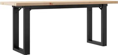 Produktbild von vidaXL Couchtisch O-Gestell 110x40x45,5 cm Massivholz Kiefer Stahl