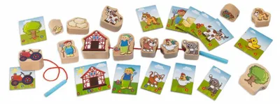 Immagine prodotto di Eichhorn Fädelspiel, 13-tlg., Motorikspielzeug, Motorik Spielzeug, Fädelspielzeug, 100005200