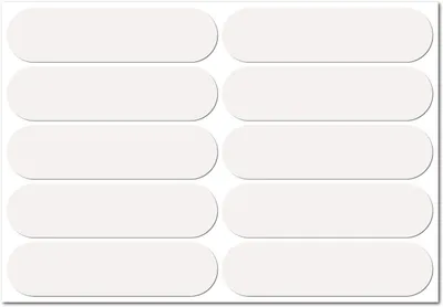 Productafbeelding van Reflecterende stickers - 10 strips 7 x 1,8 cm - Wit