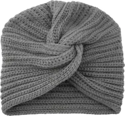 Produktbild von Stylvolle Turbanmütze in Dunkelgrau KP34907