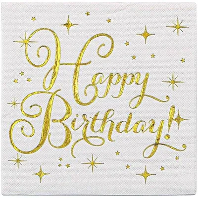 Produktbild von Gelukkige Geburtstag- Servietten 60 Stück, Papier