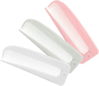 Produktbild von Faltkamm 3 Stück, Feinzahn-Kamm Mit Rattenschwanzspitze, Für Trennung Und Styling