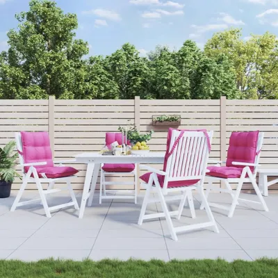 Produktbild von Niedriglehner-Auflagen 4 Stk. Rosa Oxford-Gewebe