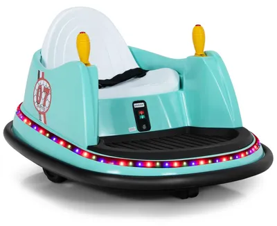 Produktbild von 6V Kinder-Autoscooter mit Fernbedienung und 360°-Drehung, Grün