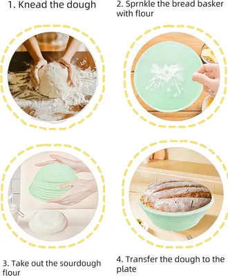 Imagen del producto de Molde oval para pan, de silicona, 25 cm, plegable, ideal para pan de masa madre