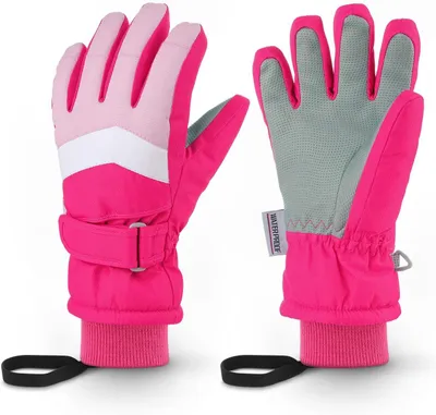 Imagen del producto de Guantes de esquí para niños, impermeables, cálidos, tallas de 3 a 14 años, para el invierno
