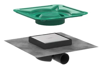 Produktbild von HANSGROHE 56112800 Komplettset RainDrain Spot 150x150 mm