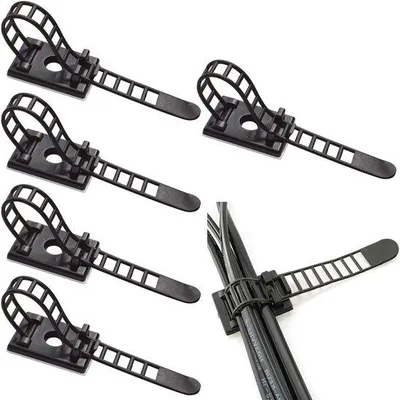 Produktbild von Famanu Kabelbinder Set 50 Stück – Selbstklebend, Schwarz