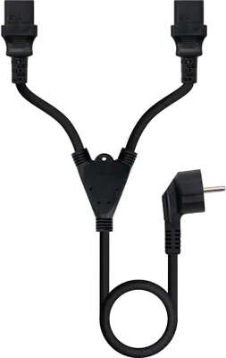Image de Câble d'alimentation Cee7 mâle A 2x C13 femelle 1,8m 10.22.0100