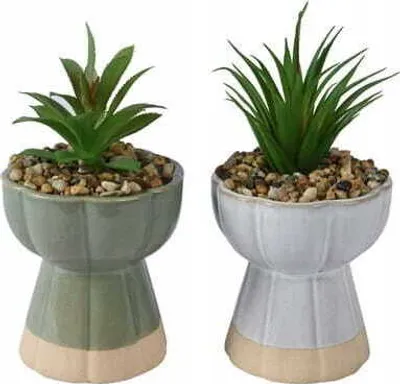 Obrázok produktu pre Umelá zelená rastlina v kvetináči 19,5x10x10 cm