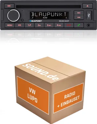 Produktbild von Autoradio Einbaupaket Blaupunkt Milano 200 BT passend für VW Lupo | Bluetooth USB