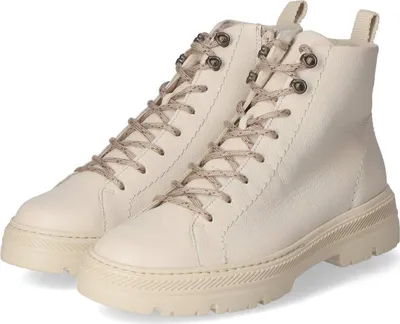 Produktbild von Paul Green Damen Stiefeletten/ Schnürstiefeletten/ Winterstiefeletten Beige Glattleder Größe: 41/2