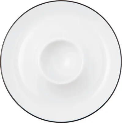 Image de Seltmann Weiden Lido Black Line Coquetier, Gobelet à oeufs, Présentoir à oeufs, Porcelaine dure, Noir, Ø 12.5 cm, 1741629