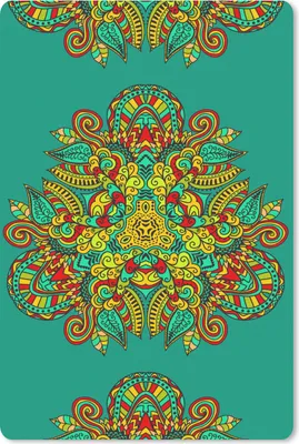 Produktbild von MuchoWow® Mauspad Mousepad Muster - Locken - Folklore 18x27 cm - Mousepads - Maus Mat - Pad - Mausunterlage