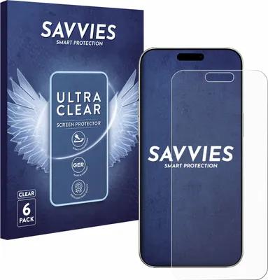 Produktbild von 6x Für Apple iPhone 16 Pro Max Schutzfolie Savvies Displayschutz Display Schutz Folie Klar Transparent