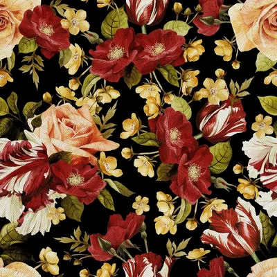 Immagine prodotto di OUTDOOR DECOSTOFFE OXFORD - Motivo rose e tulipani I DX408