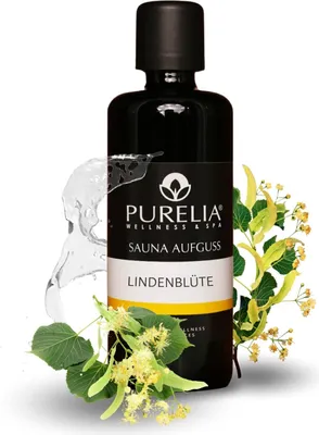 Produktbild von PURELIA Saunaaufguss Konzentrat Lindenblüte 100 ml natürlicher Sauna-aufguss - reine ätherische Öle