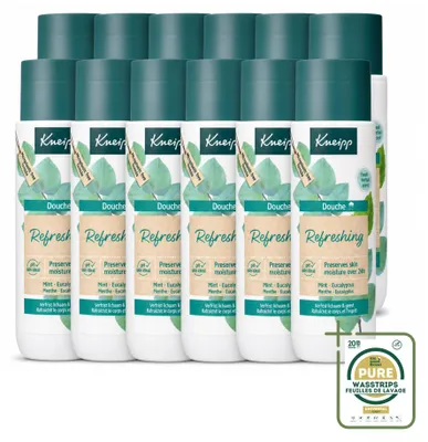 Productafbeelding van 12 x Kneipp Douchegel Verfrissend - Munt en Eucalyptus - 200 ml - Voordeelverpakking - 12 stuks