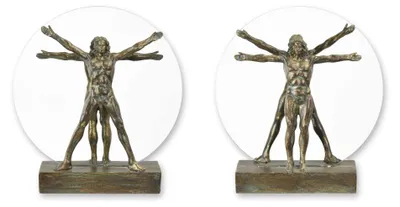 Produktbild von Figur Skulptur des vitruvianischen Menschen Replikat Retro Design Dekoration