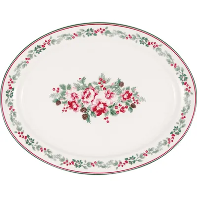 Immagine prodotto di Greengate piatto da portata CHARLINE Ovale 25x33 cm Fiori Porcellana Stoviglie
