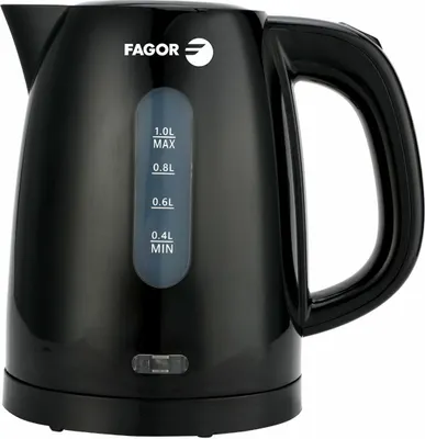 Obrázok produktu pre Fagor Teya Noir, 1 L, 2200 W, Čierna, Plast, Indikátor úrovne vody, Bezšnúrový