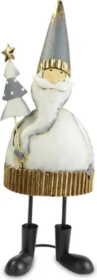 Produktbild von Weihnachtsmann wackelnd - Dekofigur aus Metall, 12×35 cm -  18206