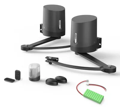 Produktbild von Angeschlossene Motorisierung mit Gelenkarmen und Notbatterie Flügeltor - Orane Connect