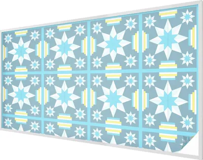Obrázok produktu pre Vitrážová fólia na okno - 116x200 cm - vitrážový vzor - nepriehľadná dekoratívna fólia na ochranu súkromia - samolepiaca, UV ochrana - hviezdicový vzor