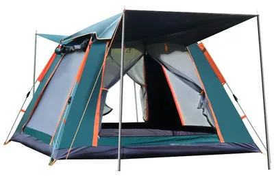Image de Tente de camping pop-up pour 3 à 4 personnes, avec tapis résistant à l'humidité