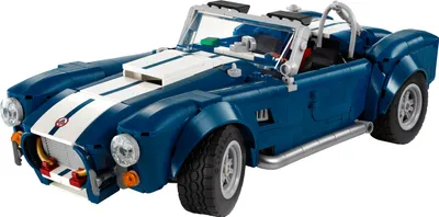 Produktbild von LEGO Icons Shelby Cobra 427 S/C - Modellauto zum Sammeln - Spielzeugauto mit funktionierender Lenkung, detailliertem V8-Motor und Zubehör - DIY Set - Kreatives Geschenk für Oldtimerfans - 10357