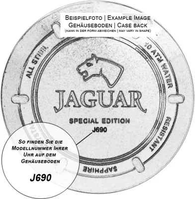 Produktbild von Jaguar Swiss Made Uhrenwelle Edelstahl silberfarben J657 J659