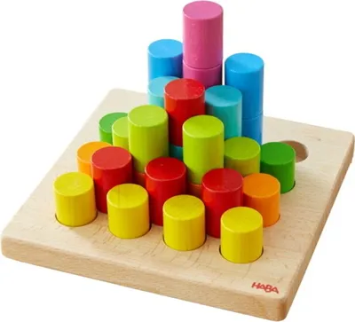 Image de HABA Jouet de motricité Jeu d'assemblage de cylindres 2012246001