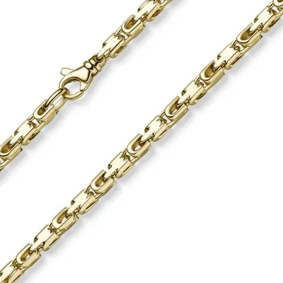 Produktbild von 4,5mm Herren Armband Armschmuck Armkette aus 585 Gold Gelbgold 21cm