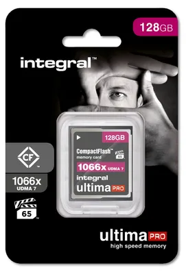 Produktbild von Integral INCF128G1066X, 128 GB, CFast, 160 MB/s, 135 MB/s, Schwarz