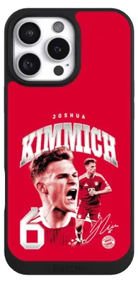 Produktbild von NIVOCASE Handyhülle für Apple iPhone 16 Pro Max Hülle NIVOpure Case Schwarz FC Bayern München FCB Joshua Kimmich