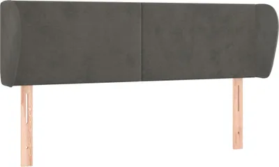 Produktbild von vidaXL Kopfteil mit Ohren Dunkelgrau 147x23x78/88 cm Samt