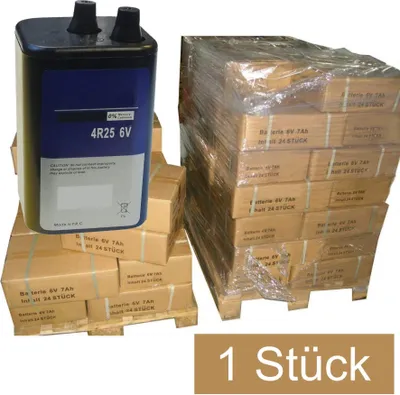 Produktbild von 1 Stück x Blockbatterie Trockenbatterie Batterie 6V7Ah Campingbatterie 6V 7Ah Baustellenbatterie Baustellenleuchte Baustellenlampe Blinklampe Blinkleuchte Baustelle