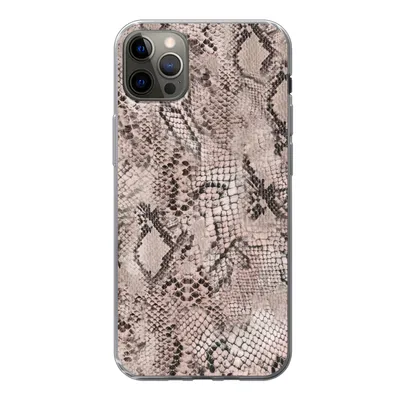Produktbild von MuchoWow® Handyhülle Schutzhülle Hülle für iPhone 12 Pro Max Tiermuster - Grau - Schwarz Silikon Softcase Handy Hülle - Hartschale