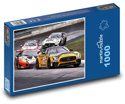 Zdjęcie produktu dla Puzzle 1000 Wyścigowe auta na torze - martinpuzzle