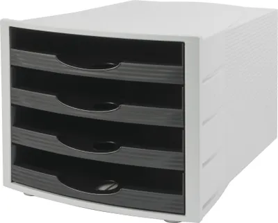 Produktbild von Soennecken Schubladenbox 1552 4offene Schübe schwarz