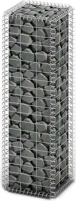 Produktbild von The Living Store Steinkorb Gabione mit Deckeln Verzinkter Draht 100×30×30 cm