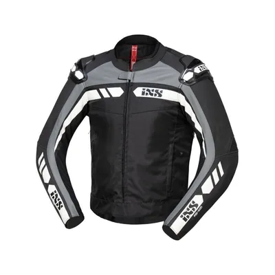 Zdjęcie produktu dla IXS RS-500 1.0 motocyklowa kurtka skórzano-tekstylna, czarny/szary/biały, 50