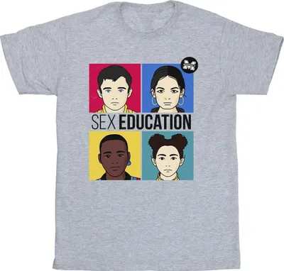 Produktbild von Netflix - " Education" T-Shirt für Herren BI45222 (M) (Grau)