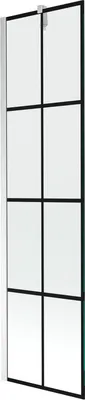 Zdjęcie produktu dla Parawan nawannowy Mexen Next 1-skrzydłowy, 50x150 cm, czarny, chrom