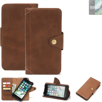 Produktbild von K-S-Trade Handyhülle kompatibel mit Huawei Mate 60 Pro+ Schutz Hülle Walletcase Bookstyle Tasche Case Handytasche Wallet Flipcase Cover PolyurethanBraun