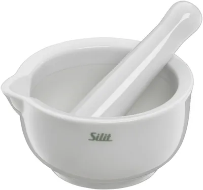 Produktbild von Silit 21.4120.3384, Weiß, Porzellan, Mörtel & Stößel, 10 cm, 115 mm, 115 mm