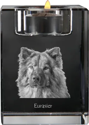 Produktbild von Eurasier Kristallkerzenständer mit Hund Art-Dog